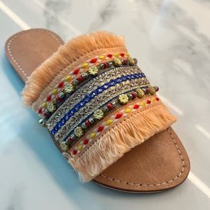 Leather Bohemian style makasii sandals